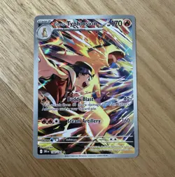 Ethan's Typhlosion Pokemon Card 190/182 - Full Art- Destined Rivals-Pack Fresh - Image 1