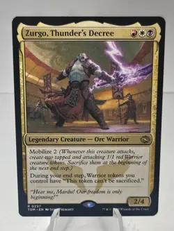 MTG Magic the Gathering Zurgo, Thunder's Decree (237/471) Tarkir Dragonstorm NM - Image 1