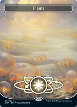 1x Plains (235) - Foil - Borderless NM-Mint, English Unfinity MTG Magic - Image 1
