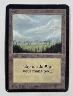 Plains Trees Alpha MP Moderate Play MTG Magic The Gathering A - Image 1