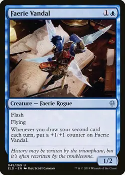 1x Faerie Vandal - NM English MTG -Throne of Eldraine - Image 1