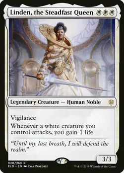 1x Linden, the Steadfast Queen - NM English MTG -Throne of Eldraine - Image 1