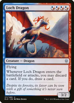 1x Loch Dragon - NM English MTG -Throne of Eldraine - Image 1