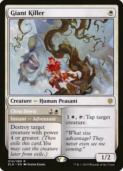 1x Giant Killer // Chop Down - NM English MTG -Throne of Eldraine - Image 1