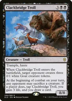 1x Clackbridge Troll - NM English MTG -Throne of Eldraine - Image 1
