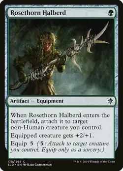 1x Rosethorn Halberd - NM English MTG -Throne of Eldraine - Image 1