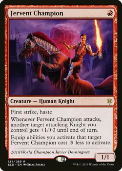1x Fervent Champion - NM English MTG -Throne of Eldraine - Image 1