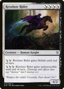 1x Resolute Rider - NM English MTG -Throne of Eldraine - Image 1