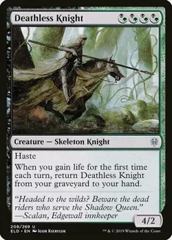 1x Deathless Knight - NM English MTG -Throne of Eldraine - Image 1