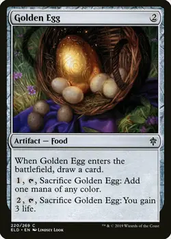1x Golden Egg - NM English MTG -Throne of Eldraine - Image 1
