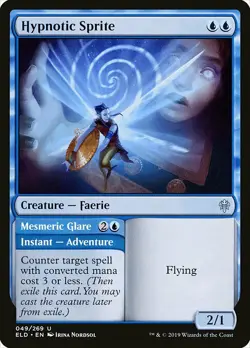 1x Hypnotic Sprite - NM English MTG -Throne of Eldraine - Image 1