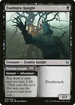 1x Foulmire Knight - NM English MTG -Throne of Eldraine - Image 1