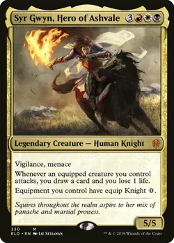 1x Syr Gwyn, Hero of Ashvale - NM English MTG -Throne of Eldraine - Image 1