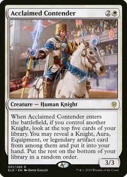 1x Acclaimed Contender - NM English MTG -Throne of Eldraine - Image 1