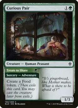 1x Curious Pair - NM English MTG -Throne of Eldraine - Image 1