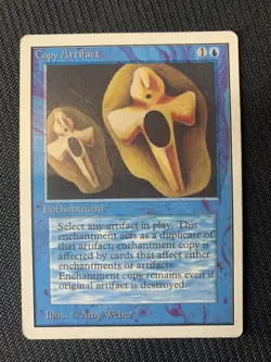 MTG Magic the Gathering UNLIMITED COPY ARTIFACT LP Front MP Back - Image 1