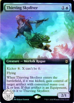 MTG Thieving Skydiver (Extended Art) (335) | NM Foil | Zendikar Rising (ZNR) - Image 1