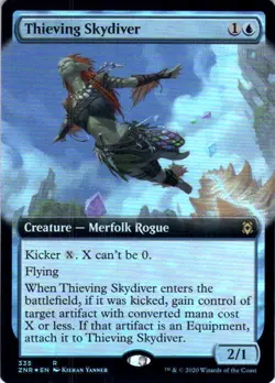 MTG Thieving Skydiver (Extended Art) (335) | NM Foil | Zendikar Rising (ZNR) - Image 2