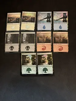 MTG - Marvel Spider-man - Basic FOIL land set. 15 cards. - Image 1