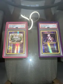 2016 Pokemon XY Mew & MewTwo Reverse Foil Evolutions PSA 10 (Close Serial #) - Image 1
