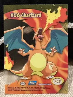 Pokemon #PC3 Charizard TV Topps Animation Clear Card Variant #06 NO RESERVE!!! - Image 2