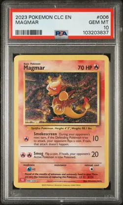 Magmar 006/034 PSA 10 CLC Charizard & Ho-Oh ex Deck Pokemon 2023 - Image 1