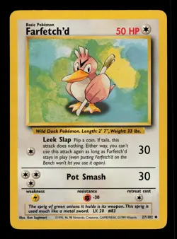 Farfetch'd 27/102 - LP - Base Set, WOTC Pokemon - Image 1