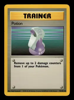 Potion 94/102 - LP - Base Set, WOTC Pokemon - Image 1