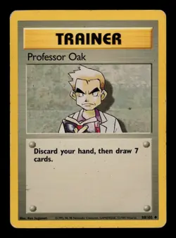 Professor Oak 88/102 - MP - Base Set, WOTC Pokemon - Image 1