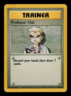 Professor Oak 88/102 - MP - Base Set, WOTC Pokemon - Image 1