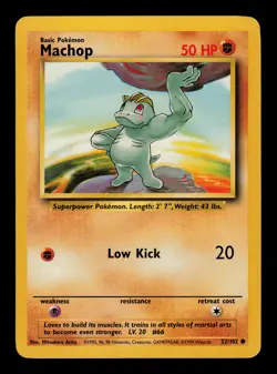 Machop 52/102 - LP - Base Set, WOTC Pokemon - Image 1