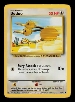 Doduo 48/102 - LP - Base Set, WOTC Pokemon - Image 1