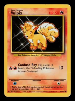 Vulpix 68/102 - HP - Base Set, WOTC Pokemon - Image 1