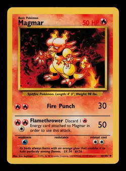 Magmar 36/102 - LP - Base Set, WOTC Pokemon - Image 1