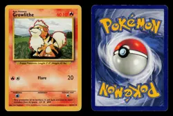 Growlithe 28/102 - MP - Base Set, WOTC Pokemon - Image 3