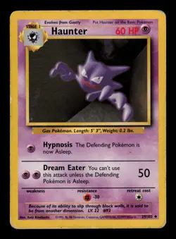 Haunter 29/102 - MP - Base Set, WOTC Pokemon - Image 1