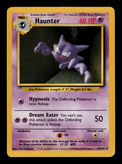 Haunter 29/102 - LP - Base Set, WOTC Pokemon - Image 1