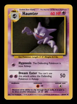 Haunter 29/102 - LP - Base Set, WOTC Pokemon - Image 1