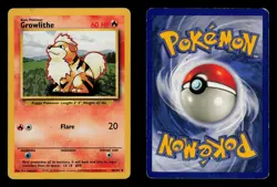 Growlithe 28/102 - MP - Base Set, WOTC Pokemon - Image 3