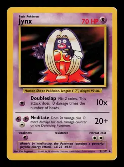 Jynx 31/102 - MP - Base Set, WOTC Pokemon - Image 1