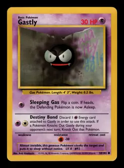 Gastly 50/102 - LP - Base Set, WOTC Pokemon - Image 1