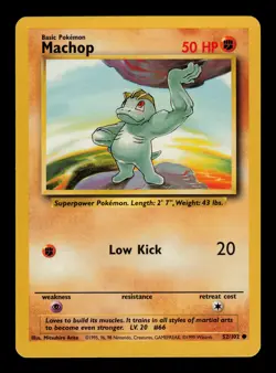 Machop 52/102 - LP - Base Set, WOTC Pokemon - Image 1