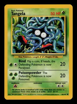 Tangela 66/102 - LP - Base Set, WOTC Pokemon - Image 1