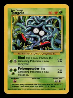 Tangela 66/102 - LP - Base Set, WOTC Pokemon - Image 1