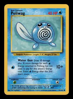 Poliwag 59/102 - LP - Base Set, WOTC Pokemon - Image 1
