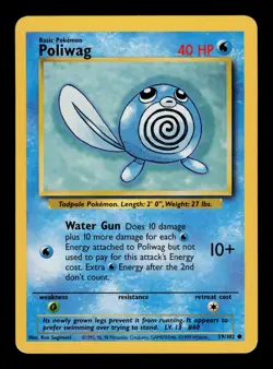 Poliwag 59/102 - LP - Base Set, WOTC Pokemon - Image 1