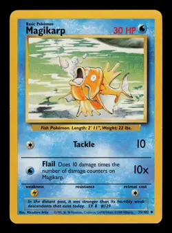 Magikarp 35/102 - MP - Base Set, WOTC Pokemon - Image 1
