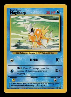 Magikarp 35/102 - LP - Base Set, WOTC Pokemon - Image 1