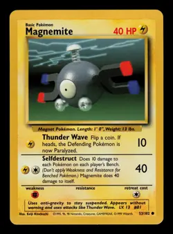 Magnemite 53/102 - LP - Base Set, WOTC Pokemon - Image 1