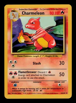 Charmeleon 24/102 - LP - Base Set, WOTC Pokemon - Image 1